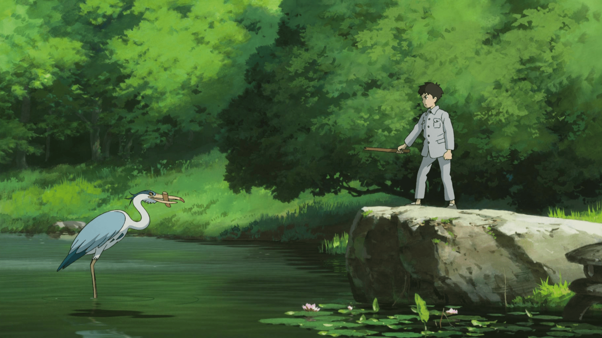 1920x1080 The Boy and the Heron HD Wallpaper. Studio Ghibli Anime Scenex1080