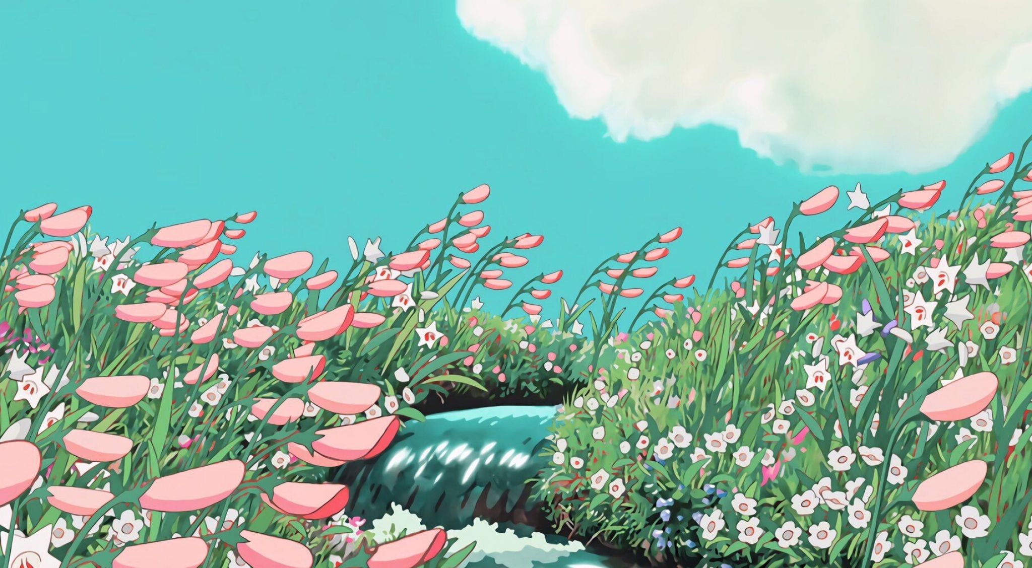2048x1128 Studio Ghibli Wallpaper