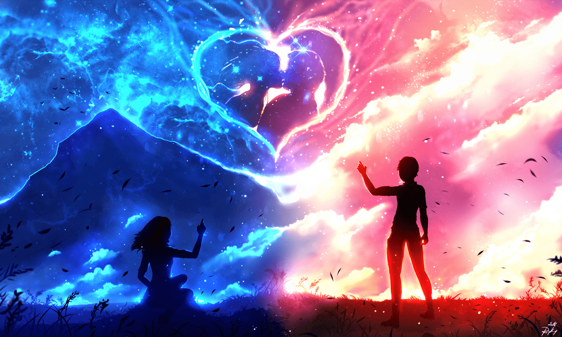 1920x1153 Anime Couple Heartfelt HD Wallpaper