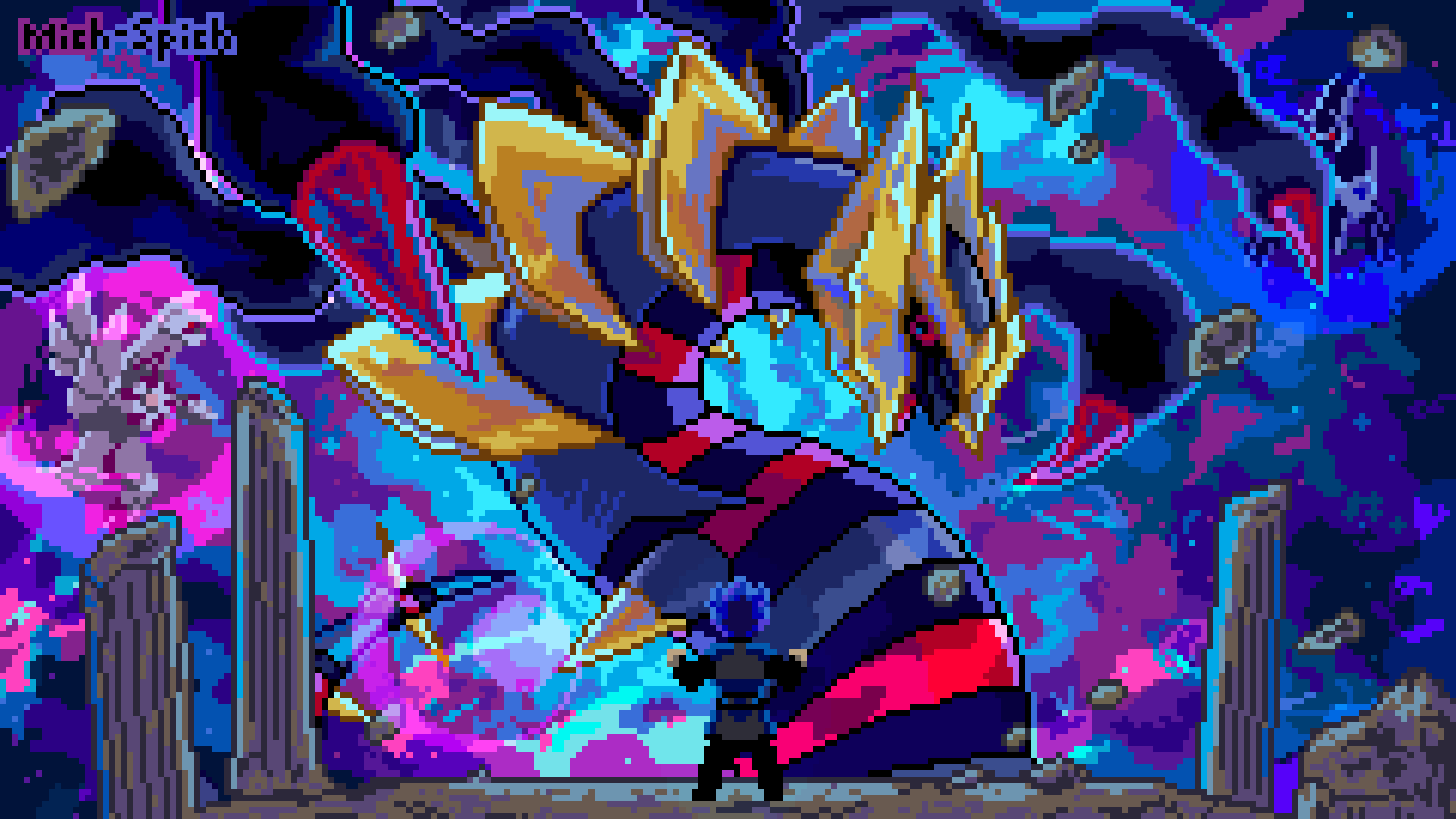 1920x1080 Pokemon 8 bit wallpaper. Shiny giratina pixel art, Pokemon pixel wallpaper iphone, Pokemon background