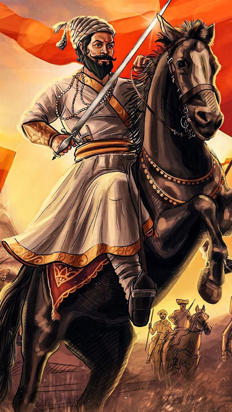 800x1422 Shivaji Maharaj, Art Work, maharaj, raje, leader, king, HD phone wallpaper