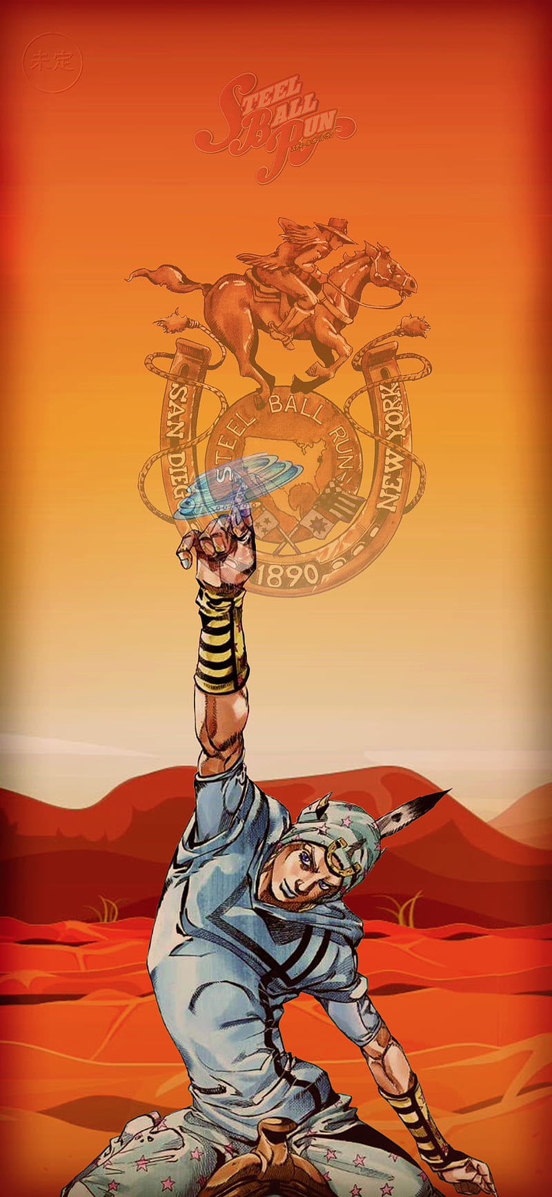 800x1733 Johnny joestar, jjba, joestar, johnny, jojo, sbr, steel ball run, HD phone wallpaper