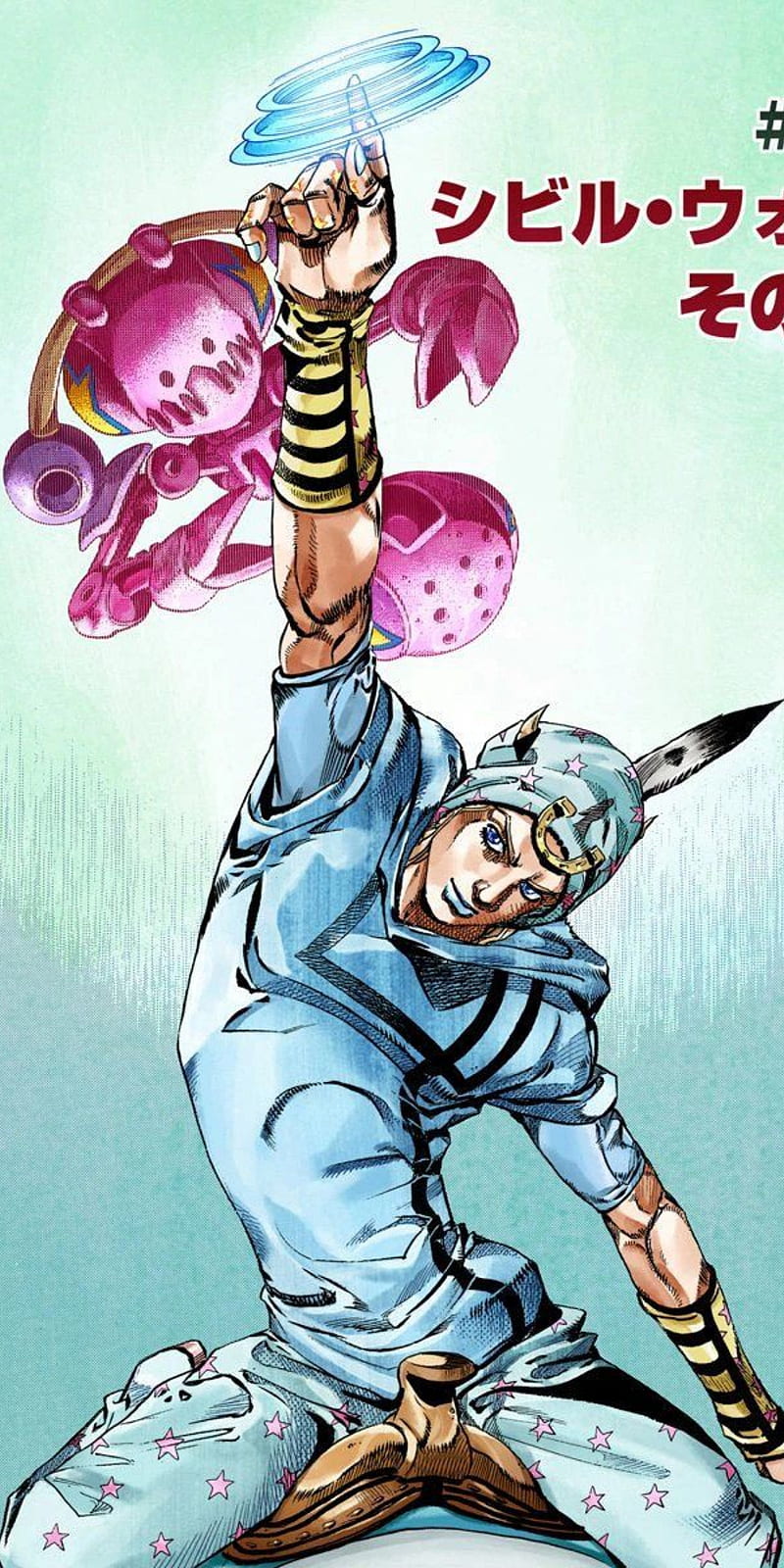 800x1600 Johnny Joestar, parte steele ball run, manga, HD phone wallpaper