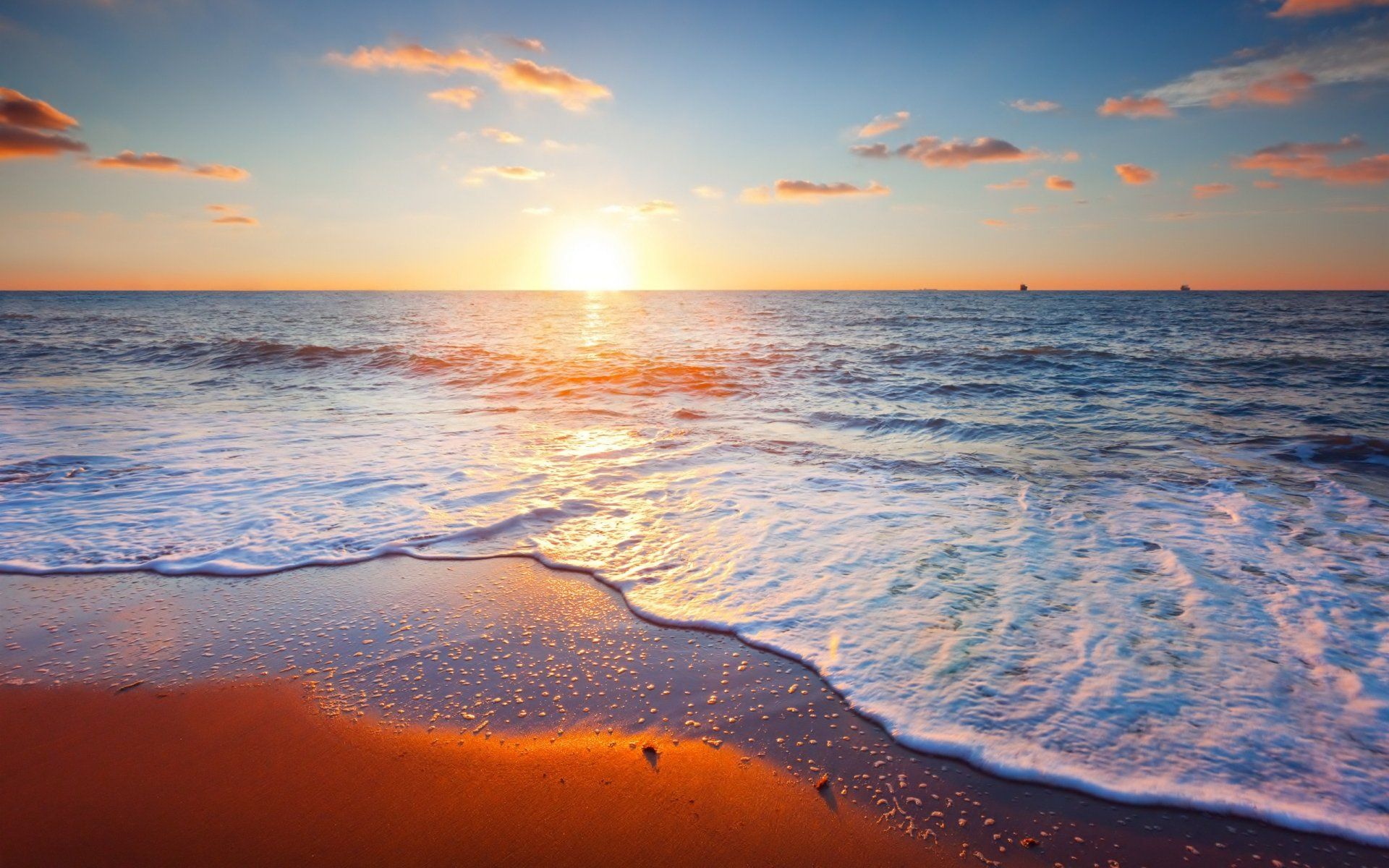 1920x1200 Download Sun Wave Seashore Nature Beach HD Wallpaperx1600