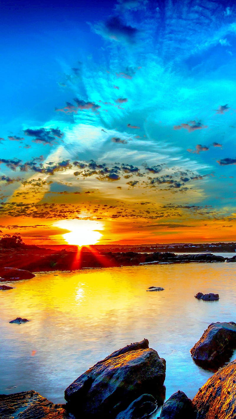 800x1422 Beautiful Morning, coast, ocean, sea, sky, sunrise, HD phone wallpaper