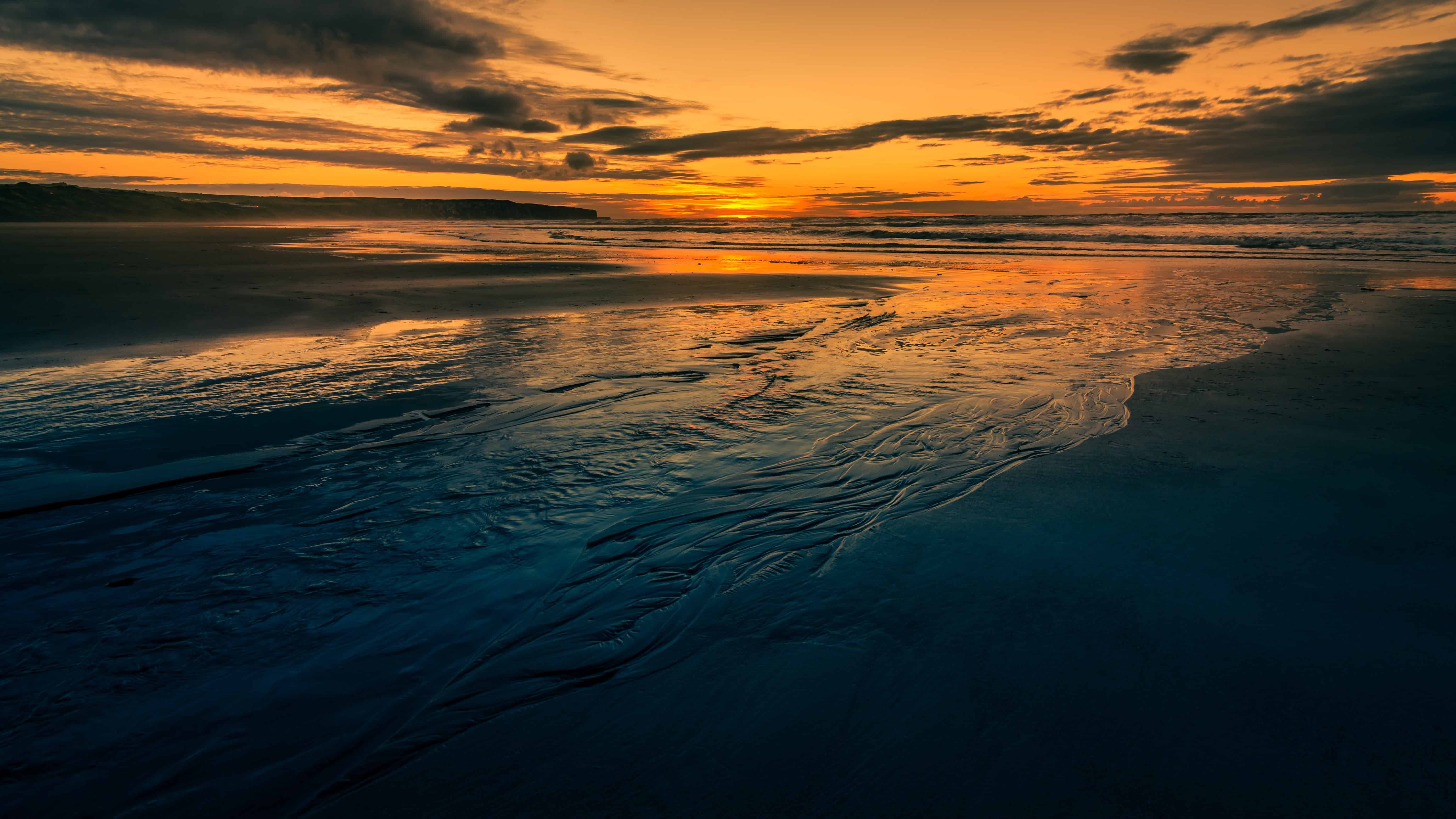 5565x3130 Free picture: sea, beach, dawn, dusk, ocean, sunset, water, sun, sky, landscape