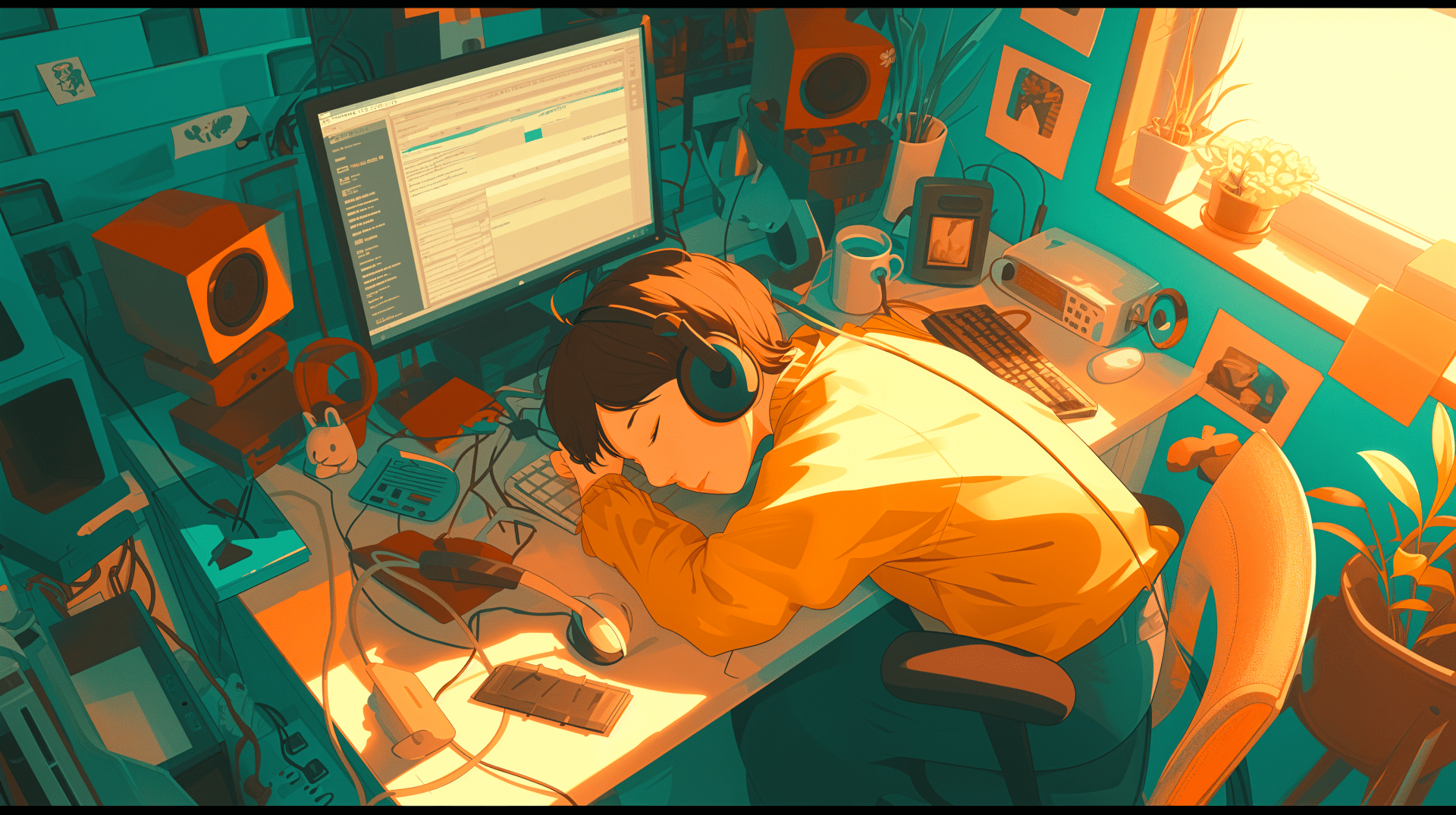 1920x1075 Lofi Study Vibes: 4K Ultra HD Wallpaper for Relaxation