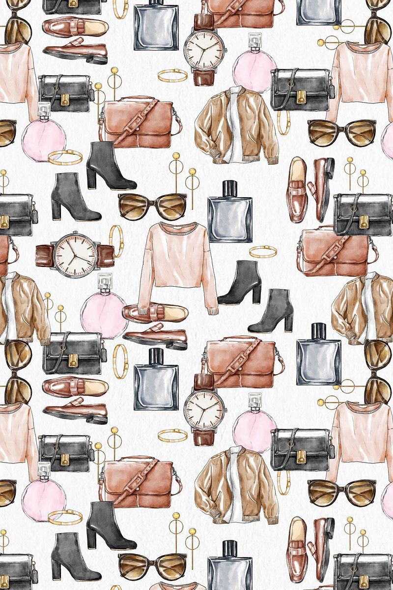 800x1200 Fashion patterned background clothes accessories