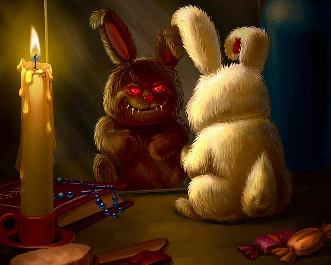 1280x1024 Demonic Mirror Wallpaper
