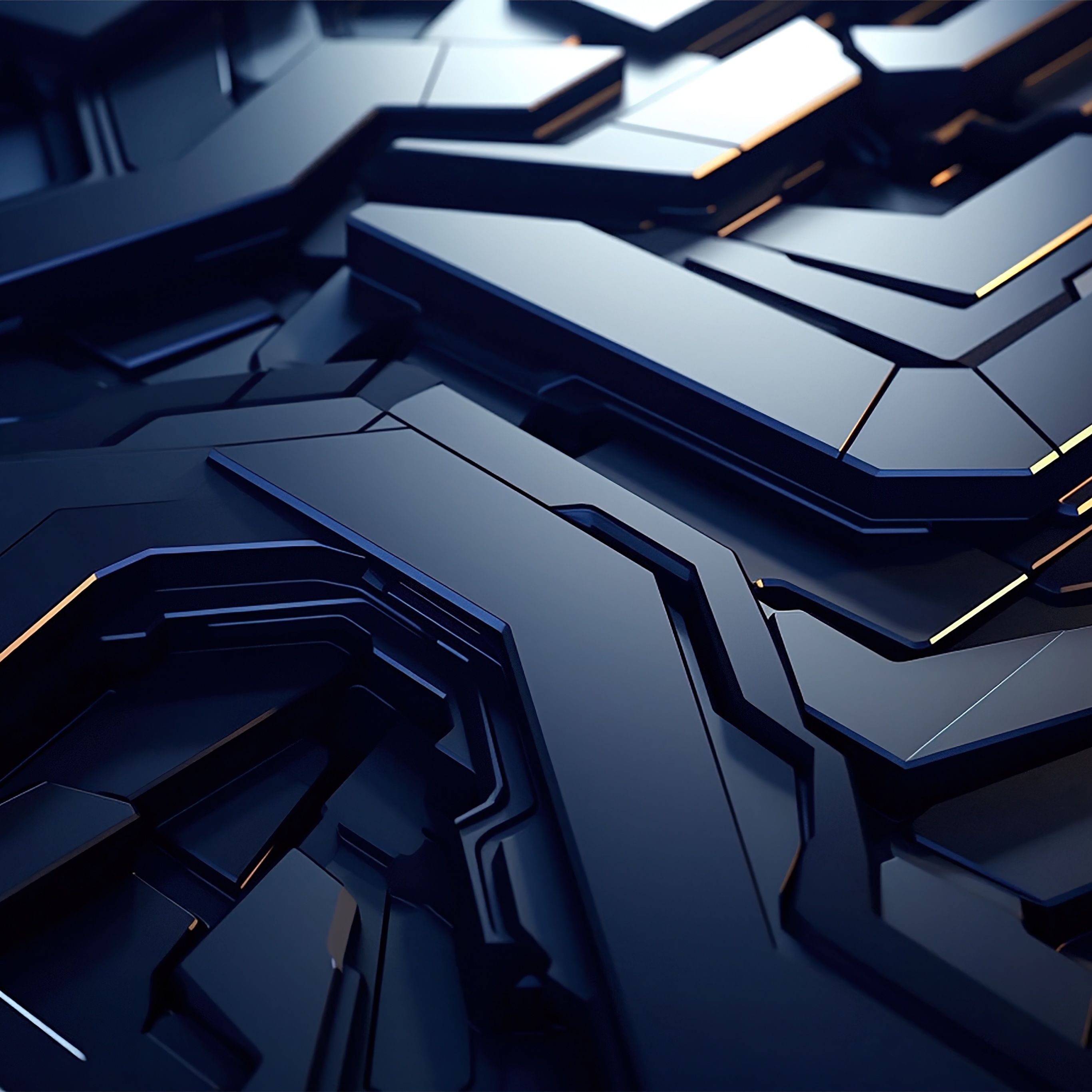 2732x2732 Futuristic Wallpaper 4K, 3D background, Surface, Render