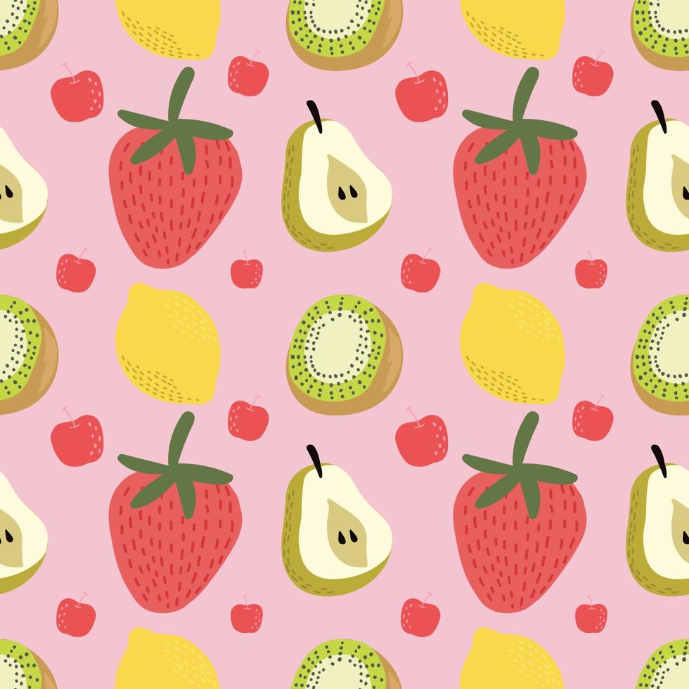 980x980 summer fruits tropical seamless design vector foe wallpaper or fabric