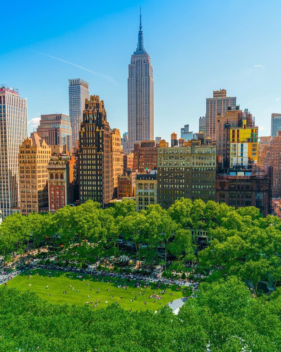 960x1200 Bryant Park looks even better from above