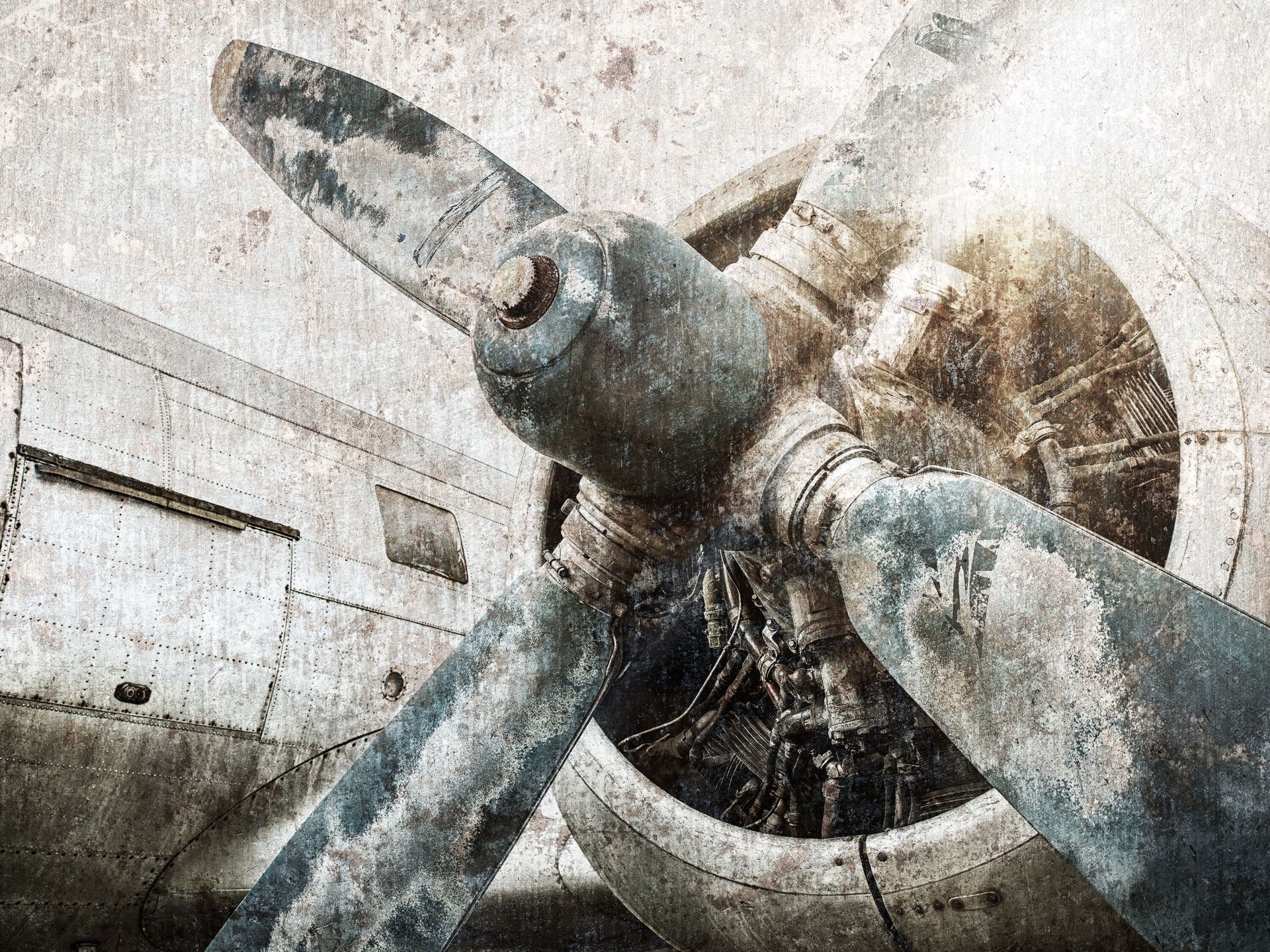 1920x1440 Wallpaper Mural aeroplane engine
