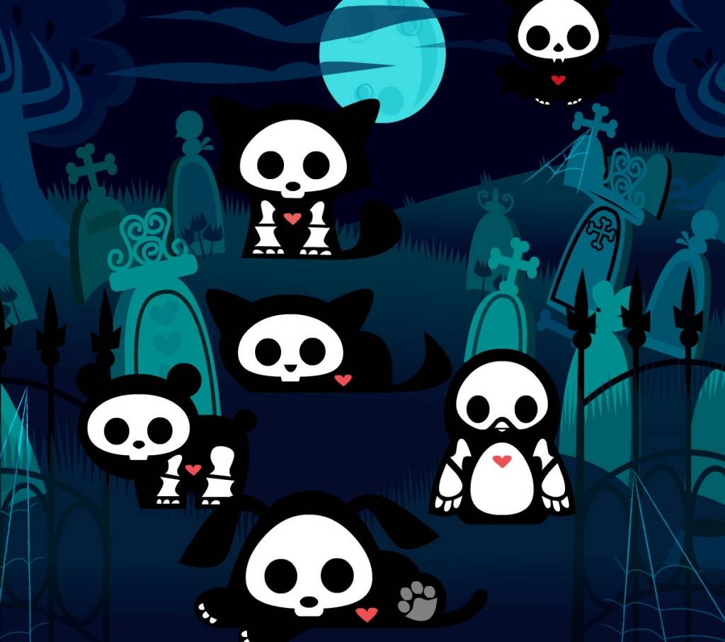 1024x907 Spooky Cuteness: The Skelanimals Crew Wallpaper to your mobile from PHONEKY
