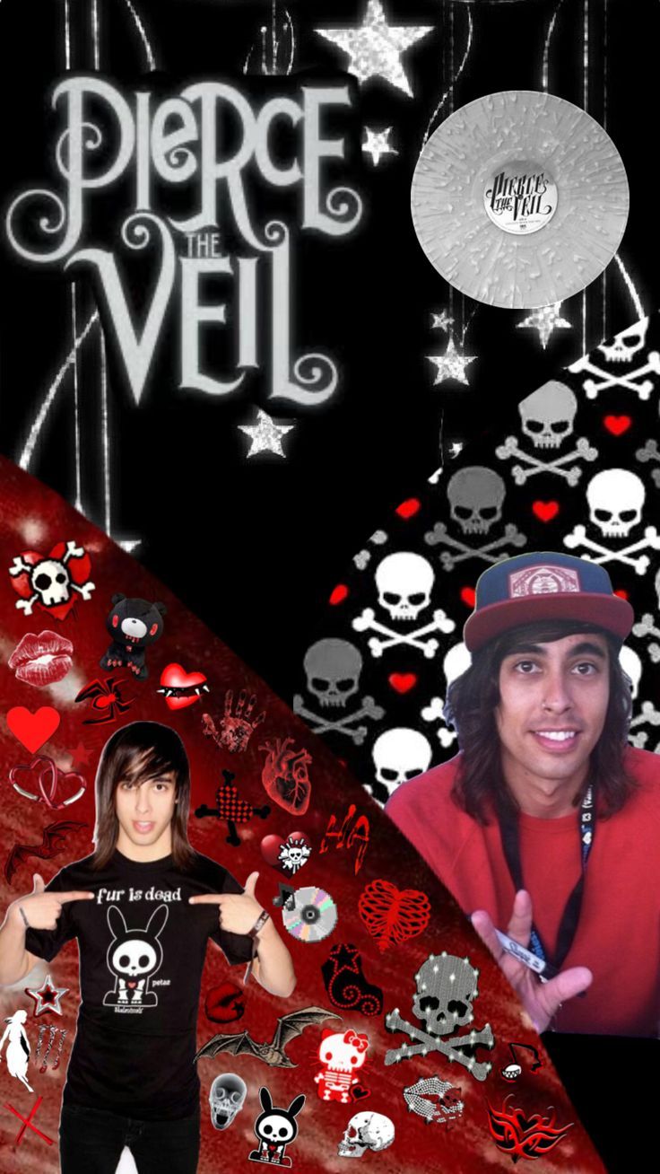736x1308 piercetheveil #ptv #vicfuentes #skelanimals #scene #emomusic #emo #scenmo#red #scenecore