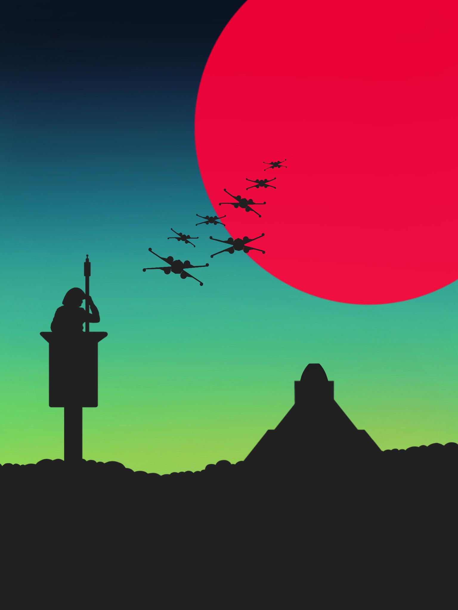 1536x2048 X Wings Departing Yavin 4' A Digital Painting I Did!