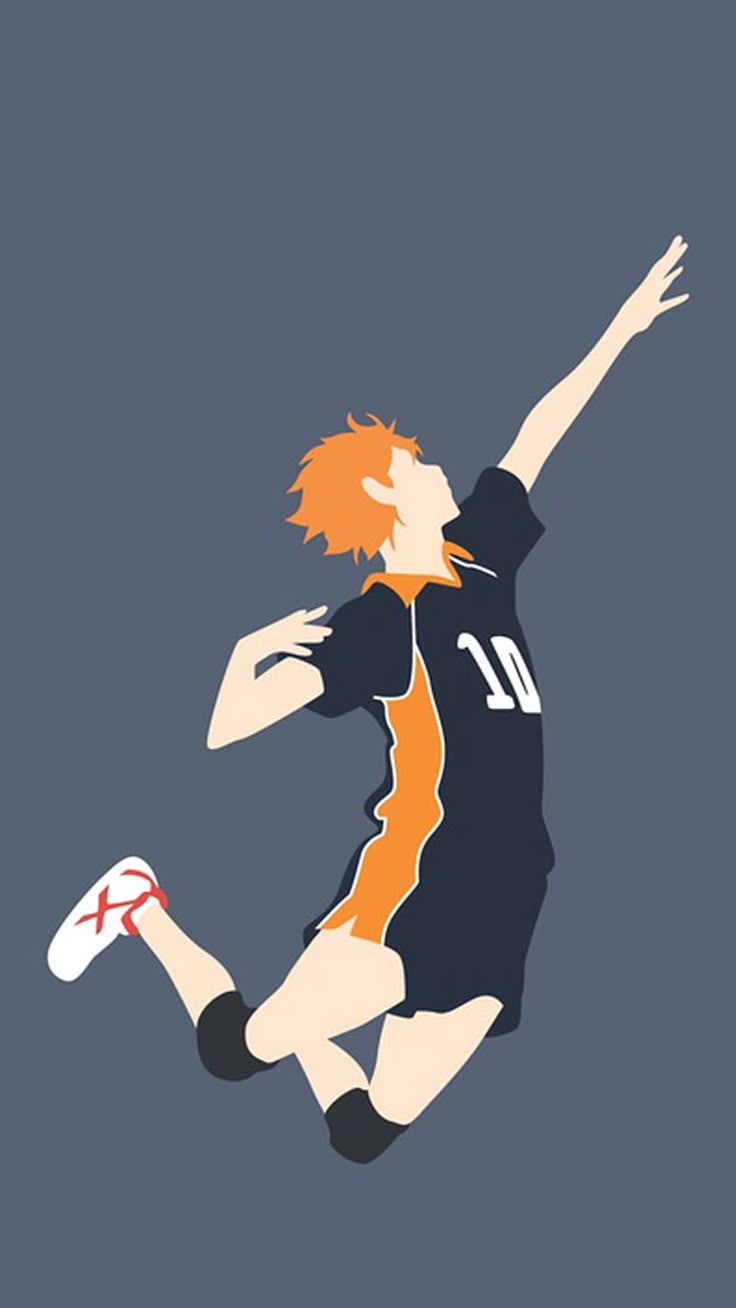736x1308 HD Wallpaper Haikyuu Hinata Jump Shoyo Spike Volleyball