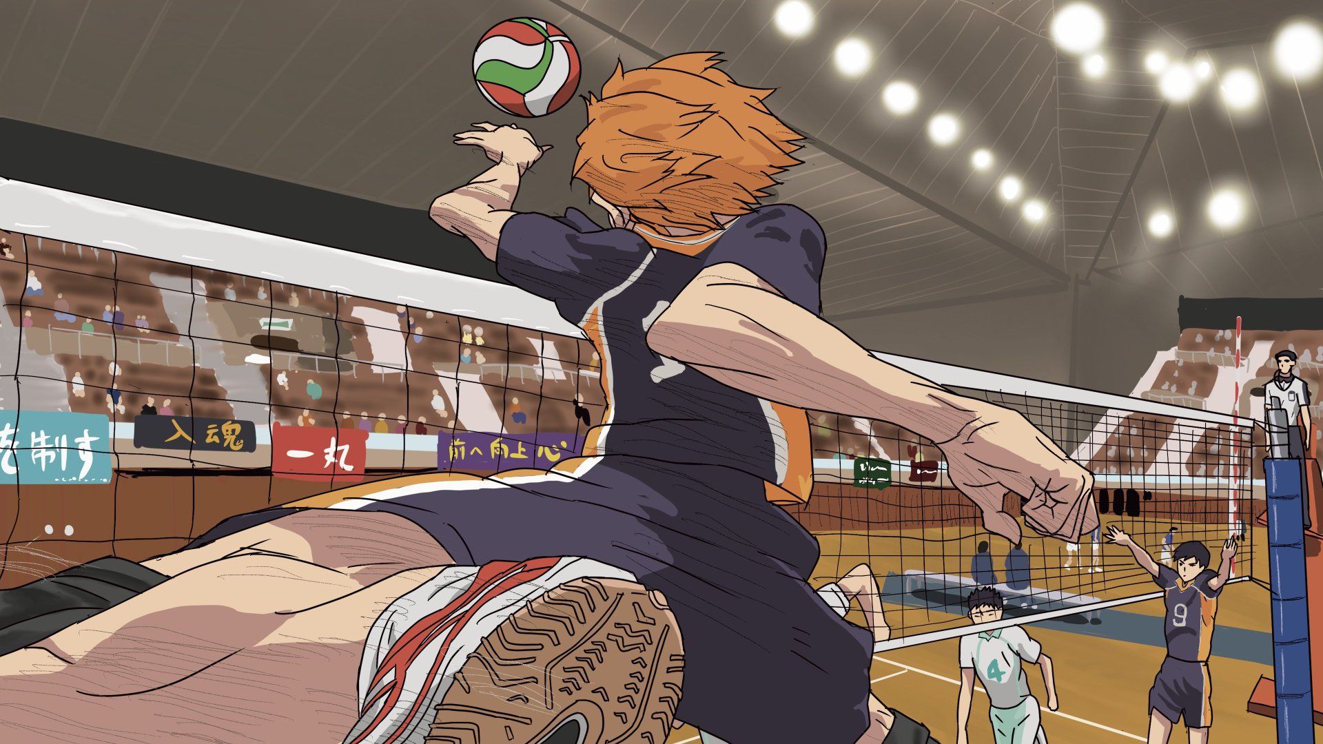 1920x1080 Shōyō Hinata Soars: Haikyū!! 4K Ultra HD Volleyball Action Wallpaper by 無銘x2160
