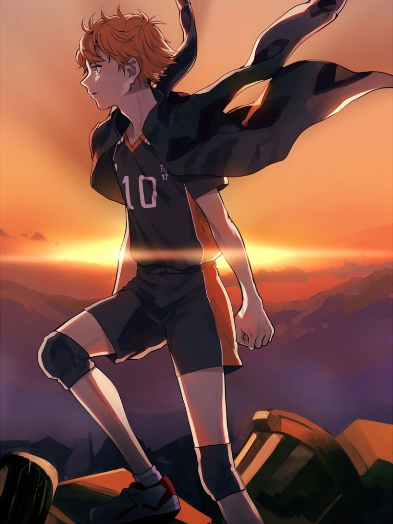 768x1024 Haikyuu Hinata Wallpaper