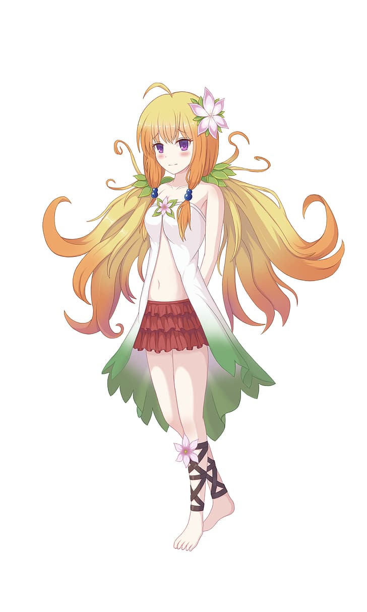 728x1213 HD Wallpaper: Traptrix Nepenthes, Long Hair, Blonde, Yu Gi Oh!, Trading Card Games