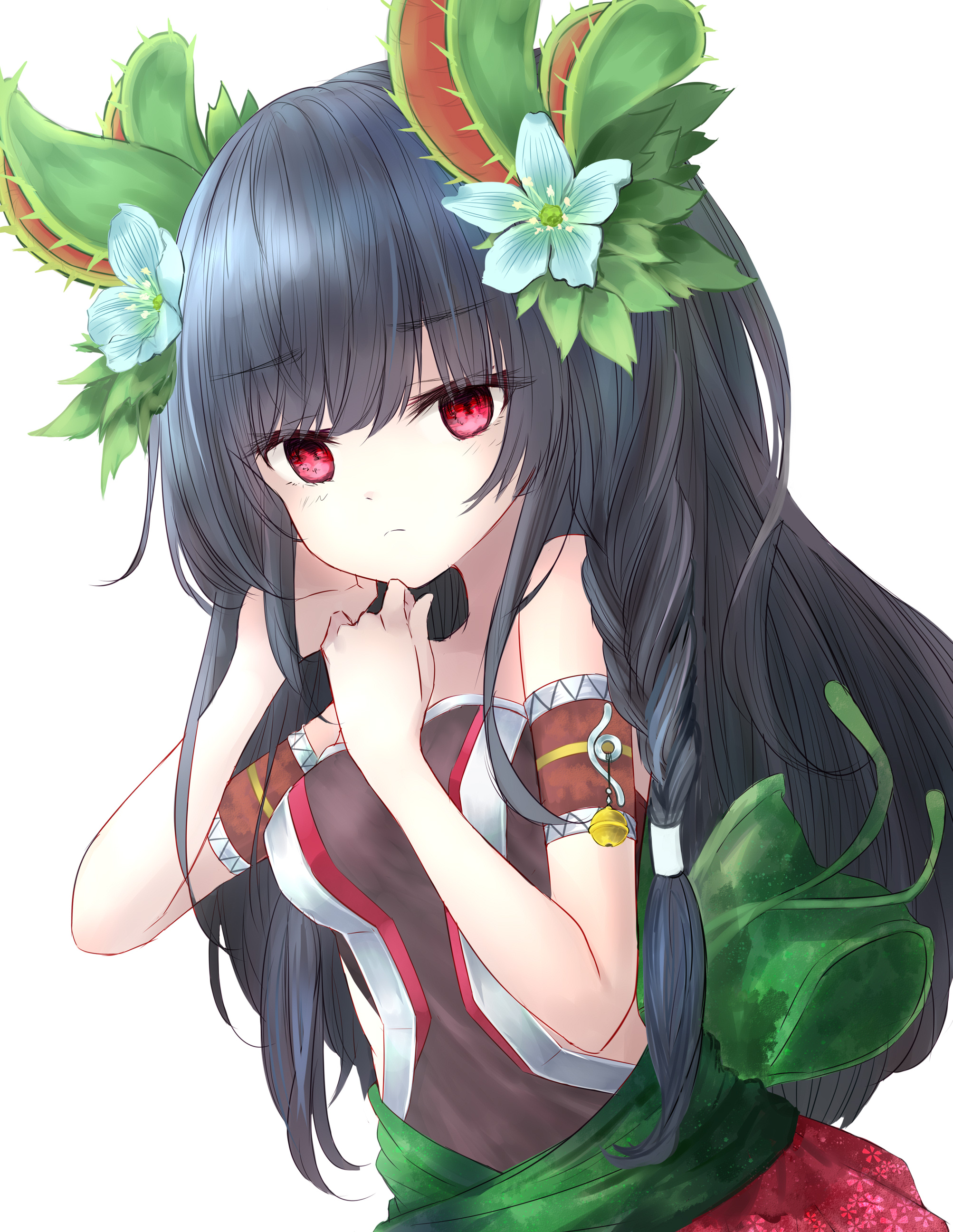 2006x2593 Long Hair, Traptrix Dionaea, Anime, Anime Girls, Trading Card Games, Yu Gi Oh!, Black Hair, Artwork, Digital Art, Fan Artx2593 Wallpaper