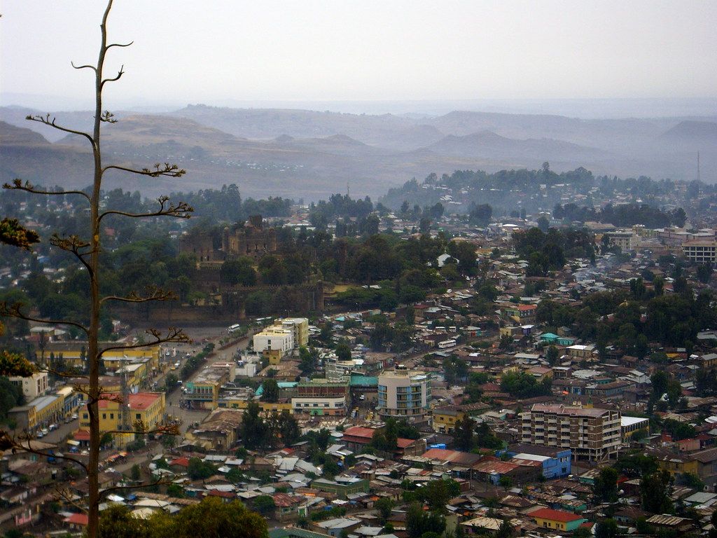 1024x768 View of Gondar from high, Ethiopia