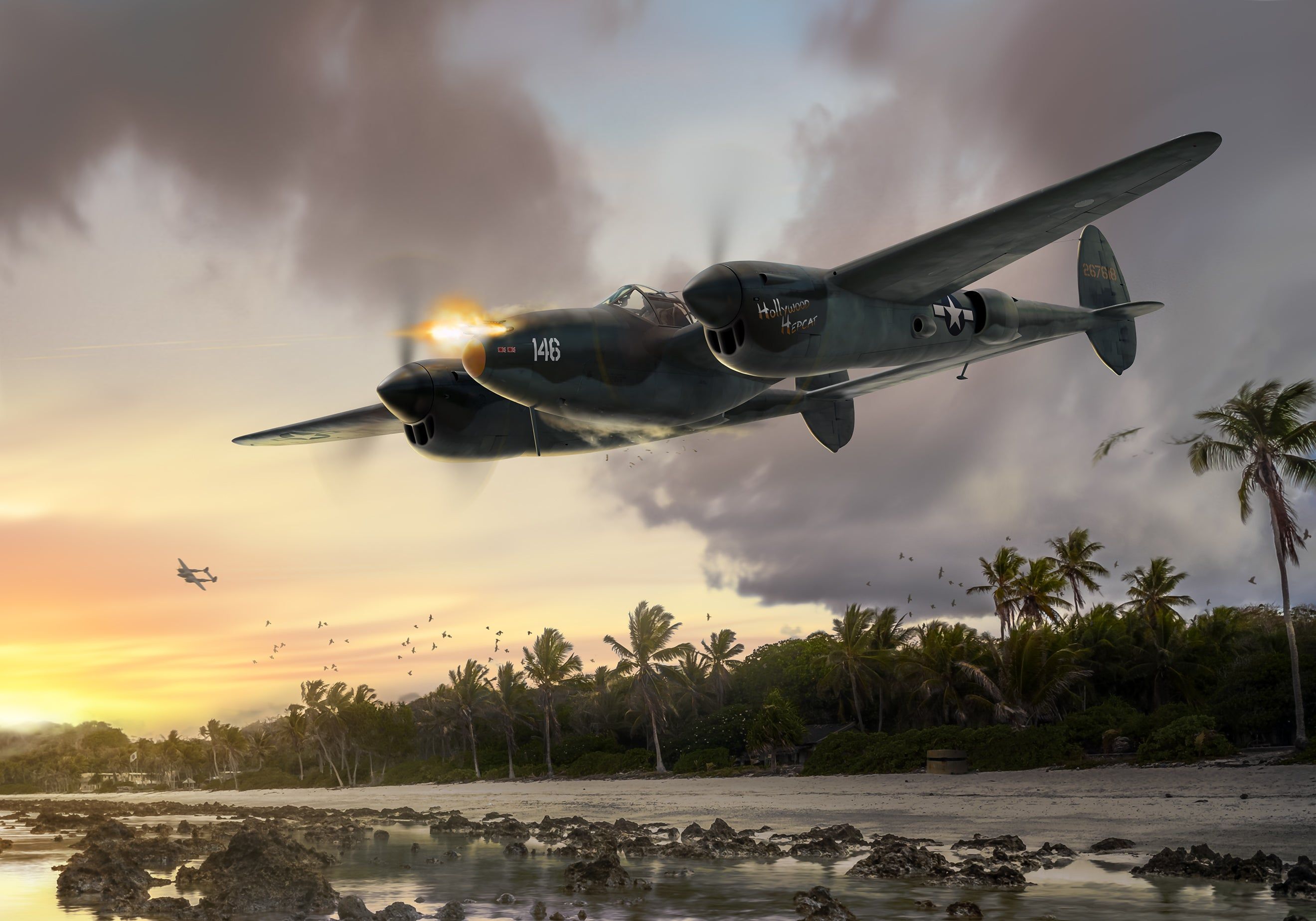 2640x1848 P 38 Lightning 'Hollywood Hepcat' By Ron Cole