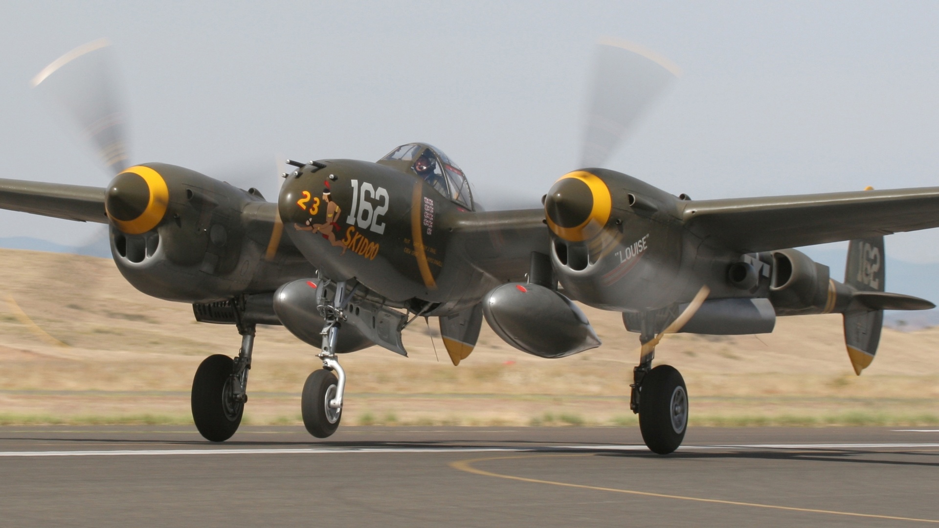 1920x1080 American Propeller Fighter Wallpaper