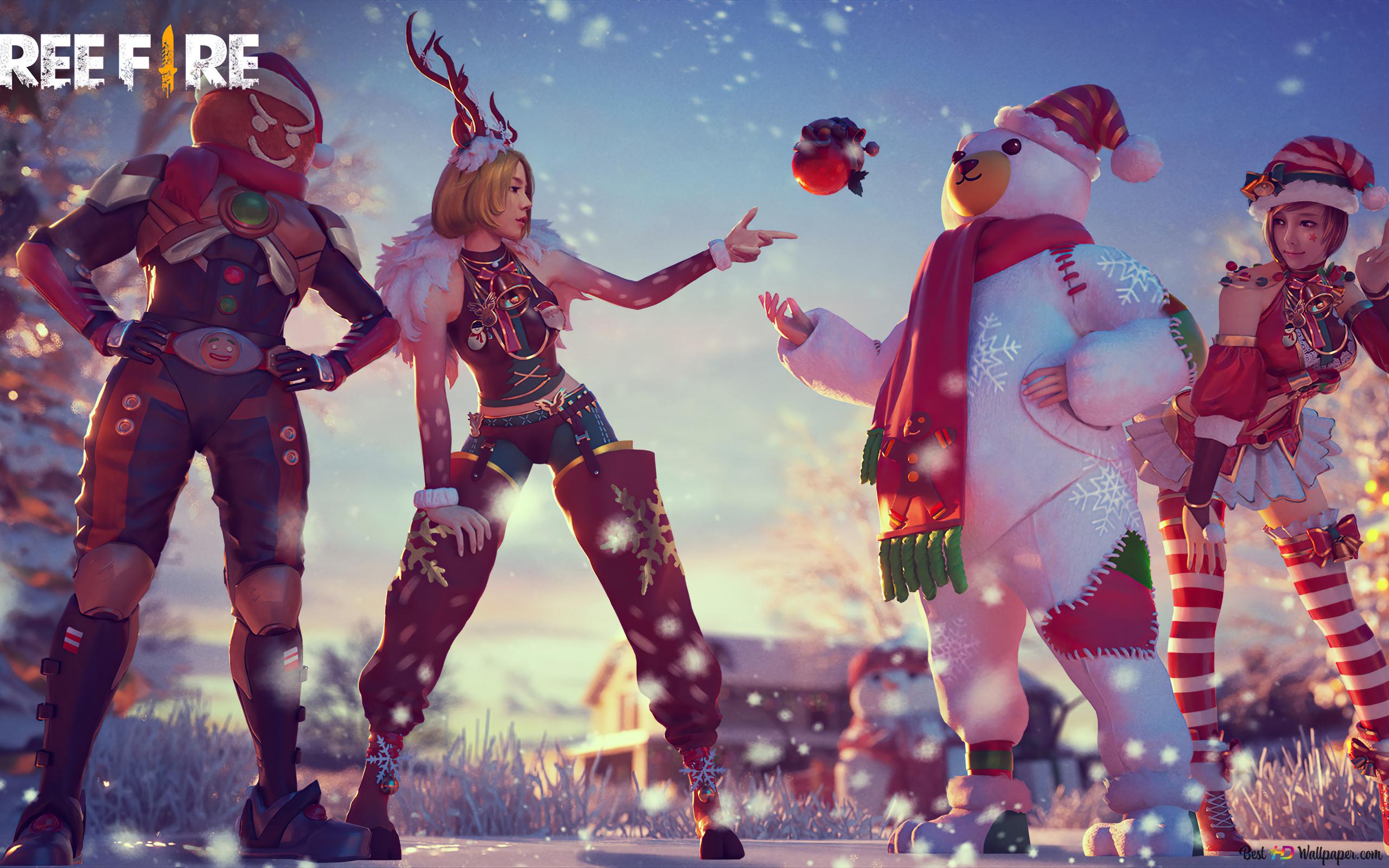 2560x1600 Winterland Skin Set Free Fire (Video Game) 4K wallpaper download