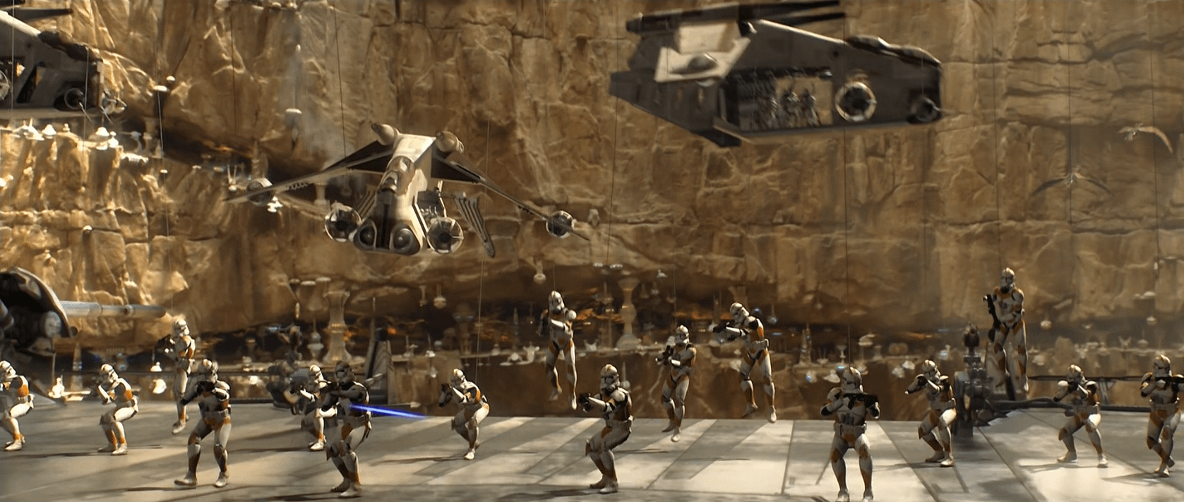1677x712 Of all the battles in the new trilogy, I always loved the clones' entrance in the Battle of Utapau