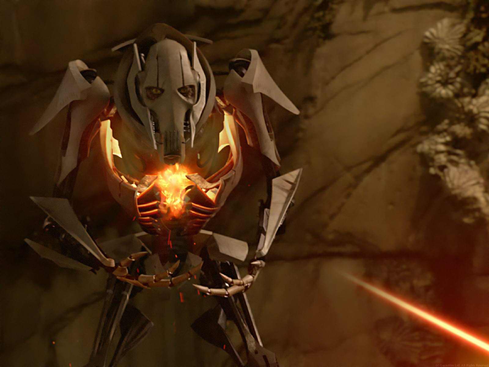 1600x1200 STAR WARS AFICIONADO WEBSITE: CLASSIC IMAGE: GRIEVOUS TAKE DOWN!