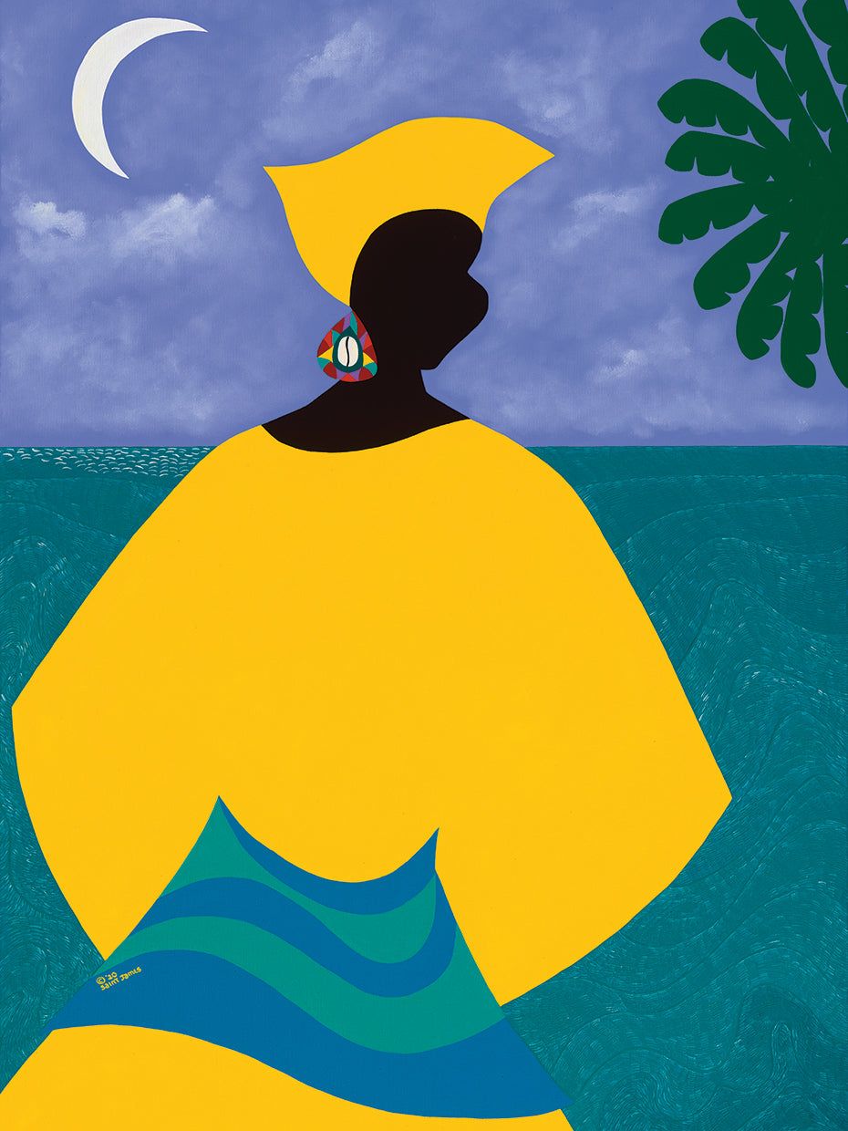 930x1240 Synthia SAINT JAMES's Yemanja Candomble Orisha Canvas Art Prints. Fine Art Canvas