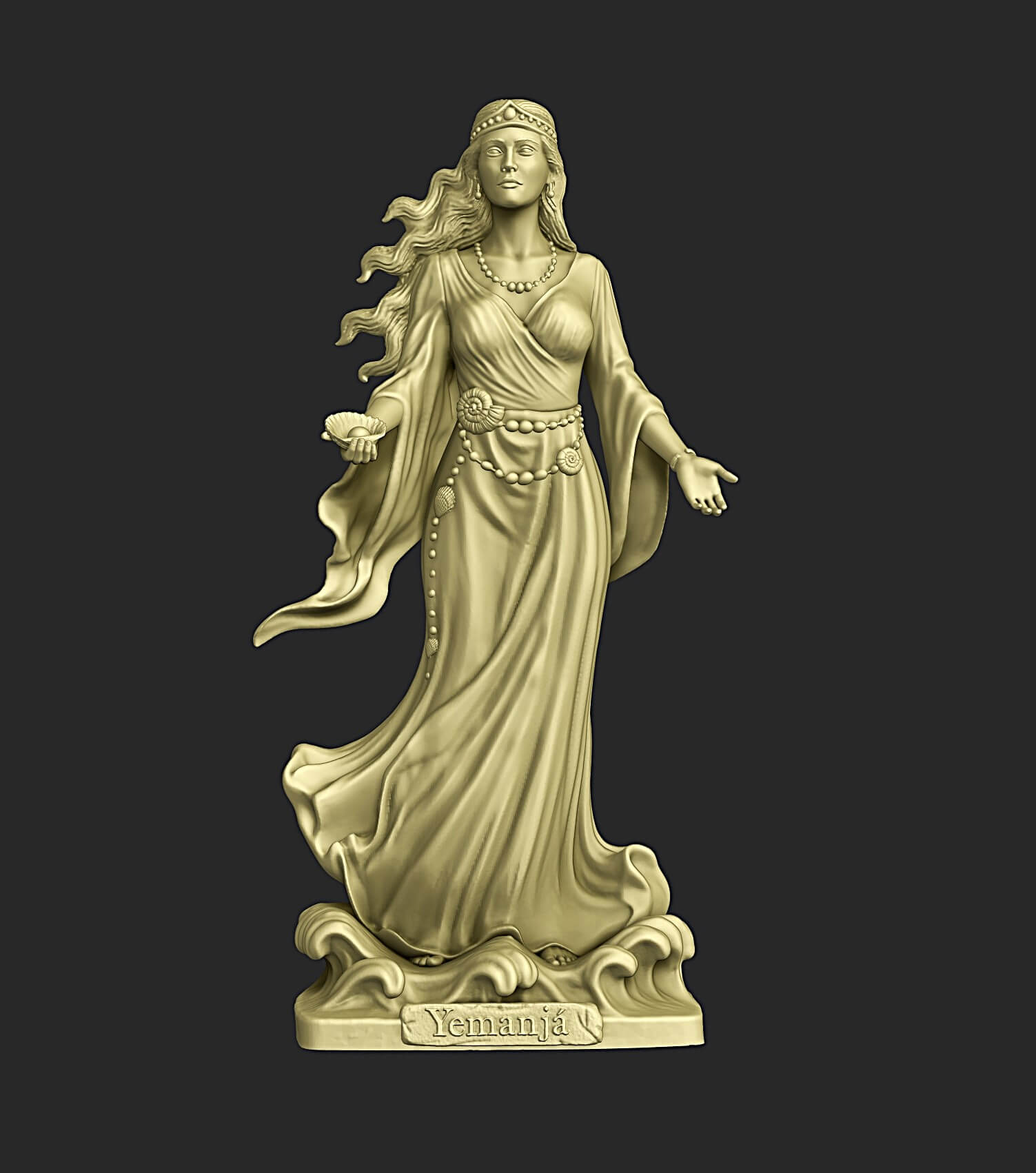 1503x1702 Yemanja Yoruba Goddess Statue