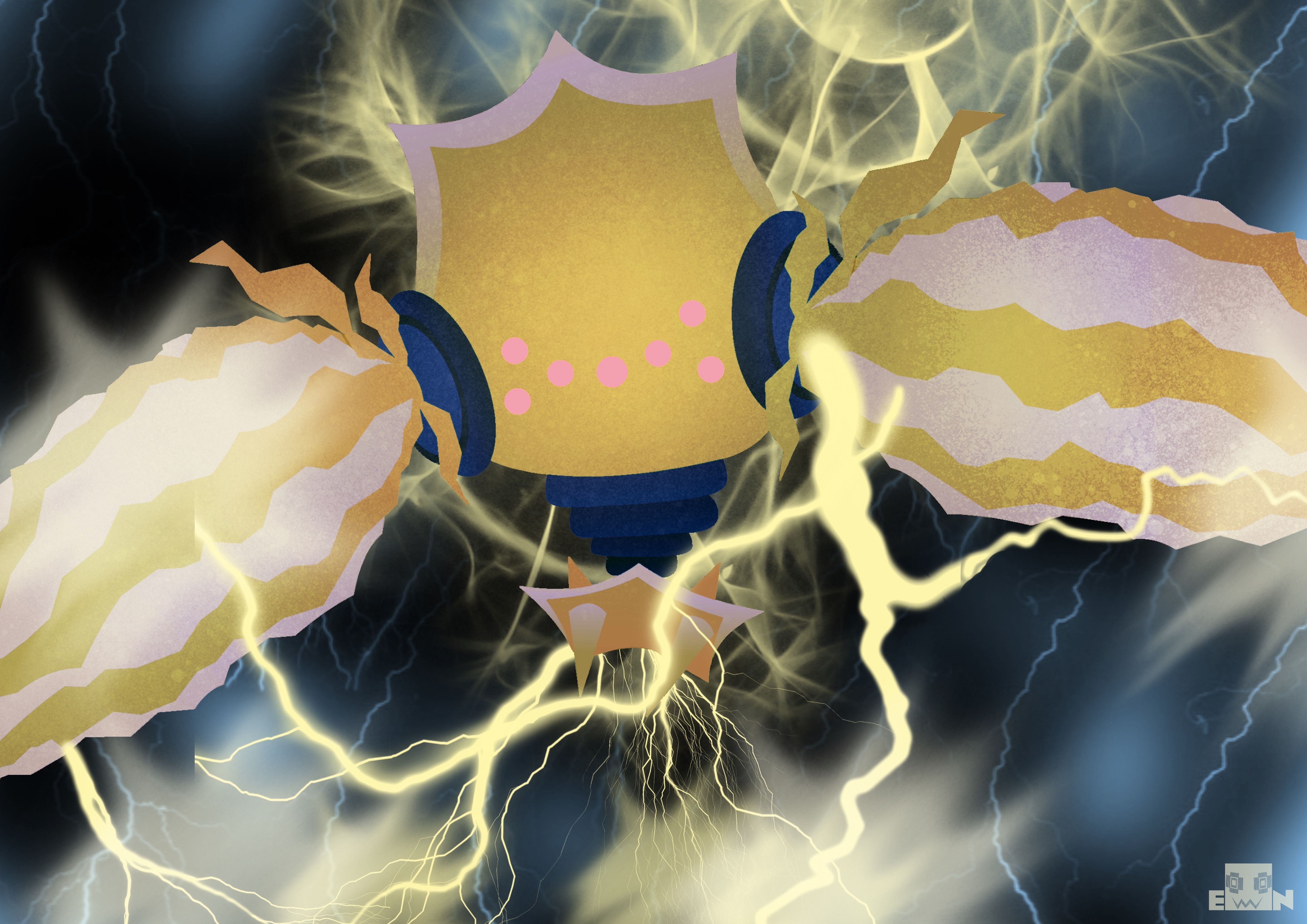 4961x3508 Regieleki lightning golem by EdoNova87 on Newgrounds