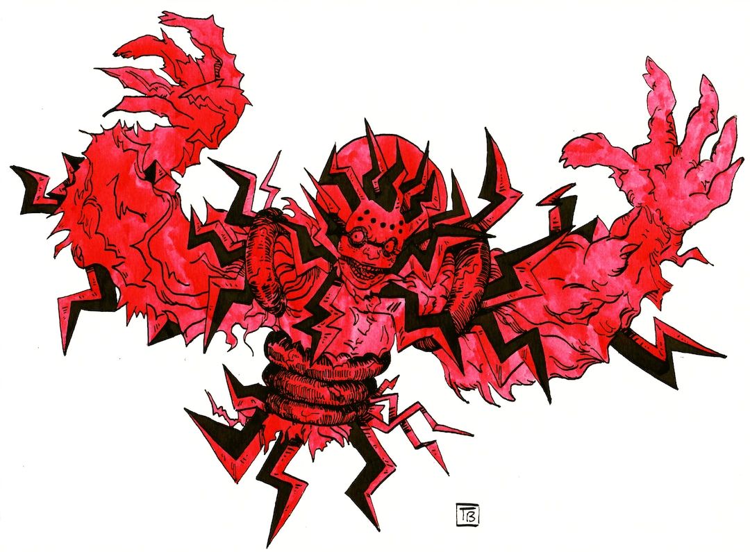1080x795 Regieleki Pokemon Gods Original Ink Drawing