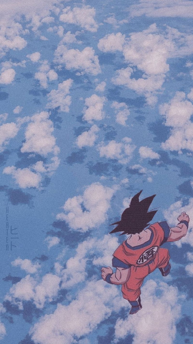 800x1423 Goku sky, dragon ball z, edit, HD phone wallpaper