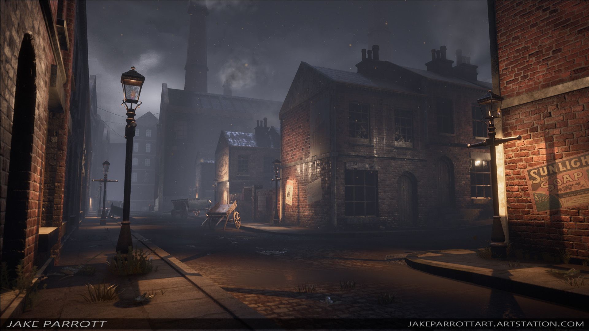 1920x1080 Final year Project streets and factory