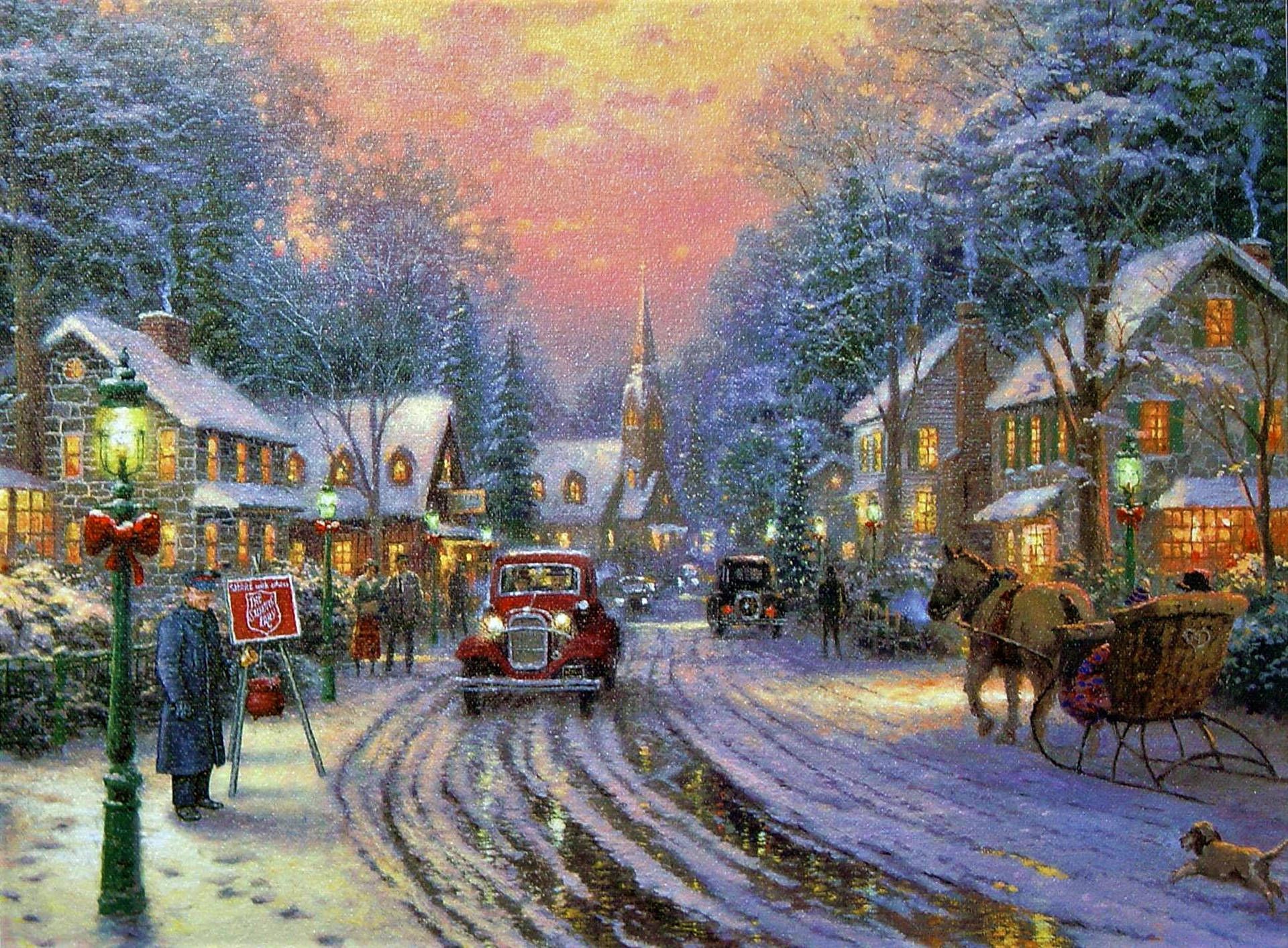 1920x1413 Download Victorian Christmas Postcard Wallpaper