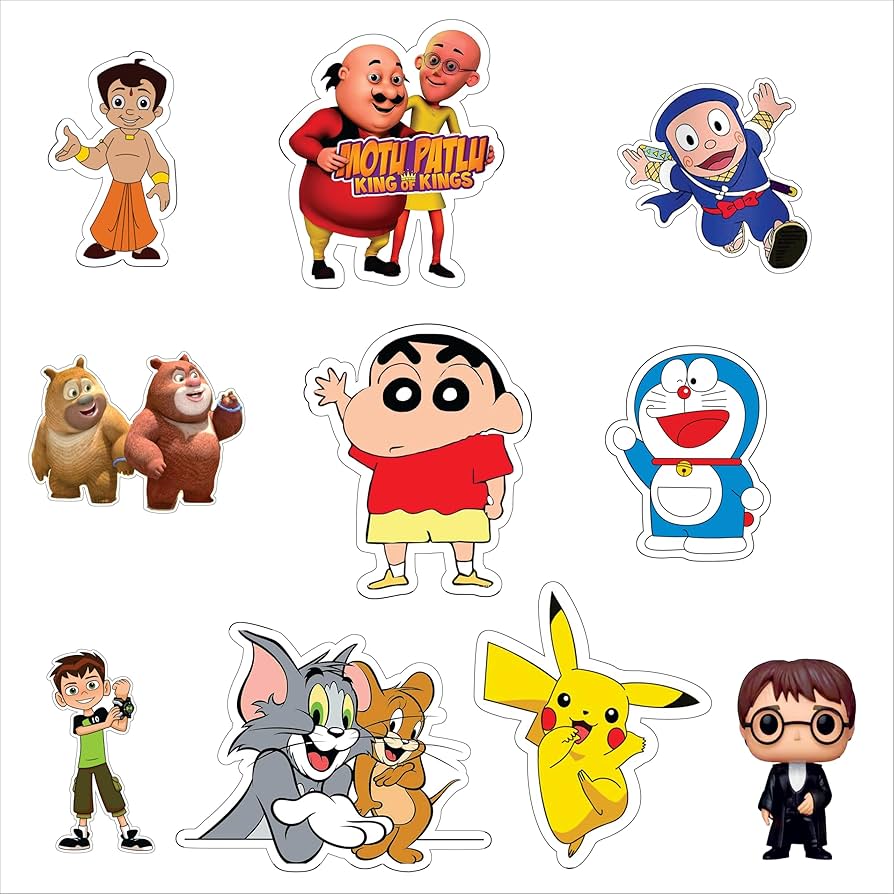 894x894 Creative Props Cartoon & Anime Mix Character Paper Cut Out Set