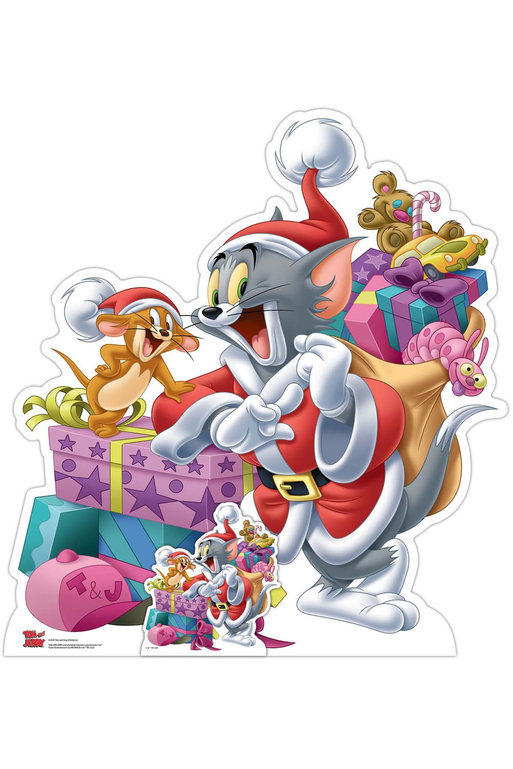 1000x1500 Tom and Jerry Christmas Gifts Cardboard Cutout / Standee / Standup