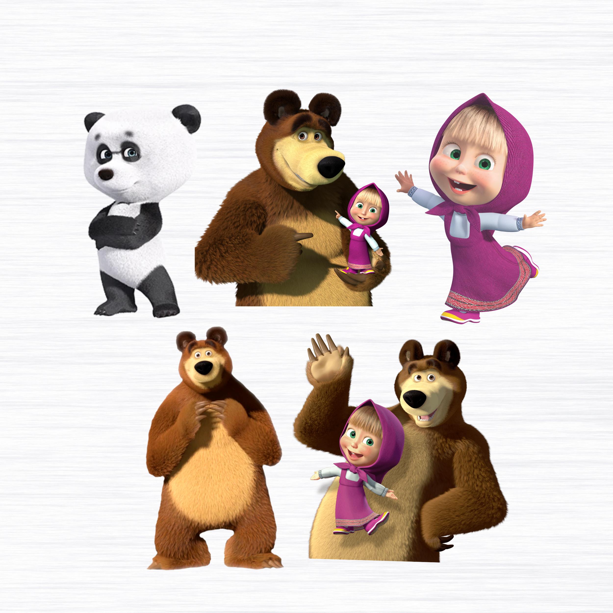 2500x2500 Masha and the Bear Theme Cutouts
