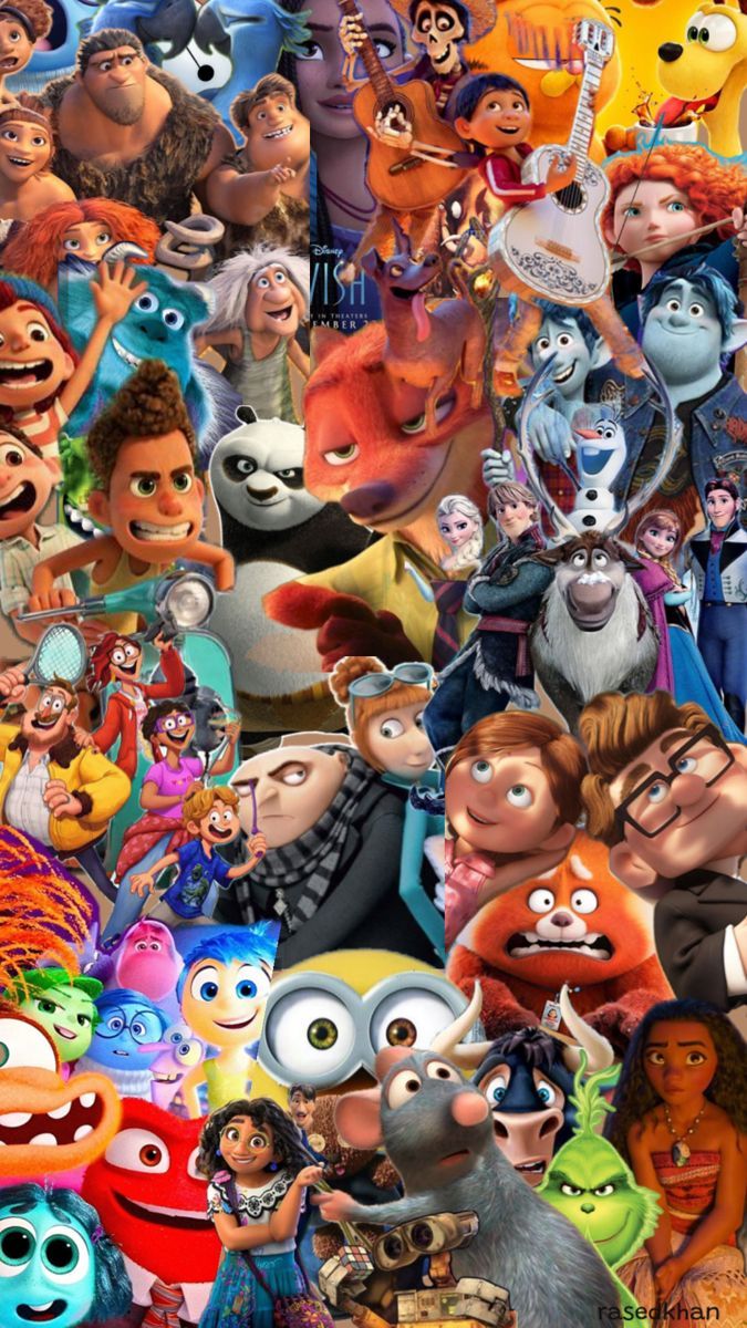 675x1200 All Cartoon Characters in One Picture