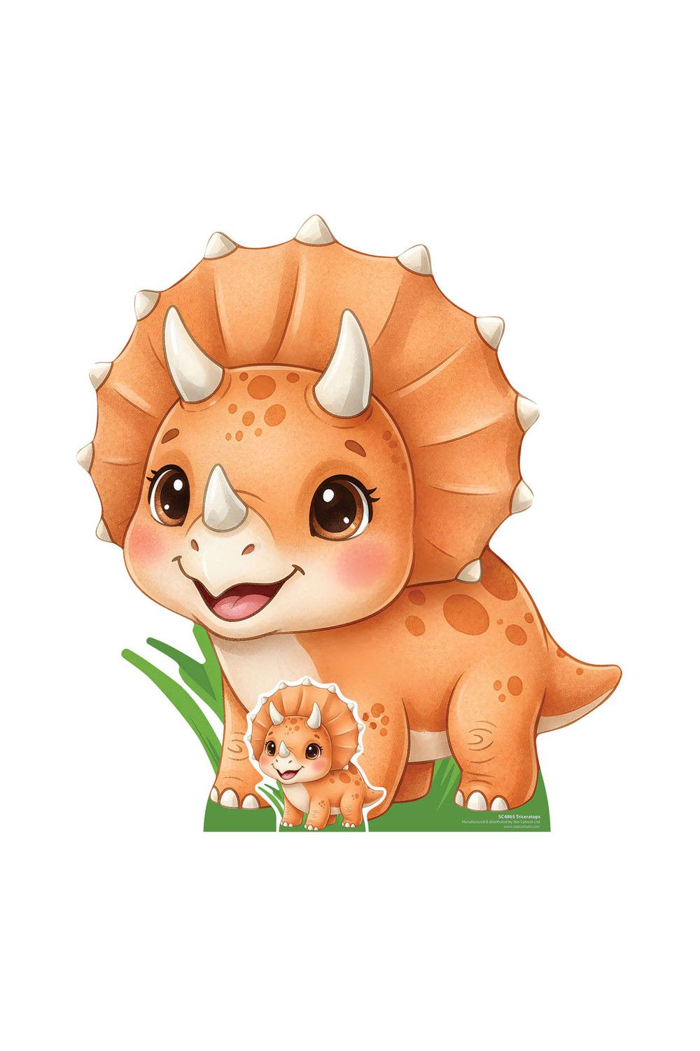 1000x1500 Baby Triceratops Cartoon Cardboard Cutout / Standee / Standup