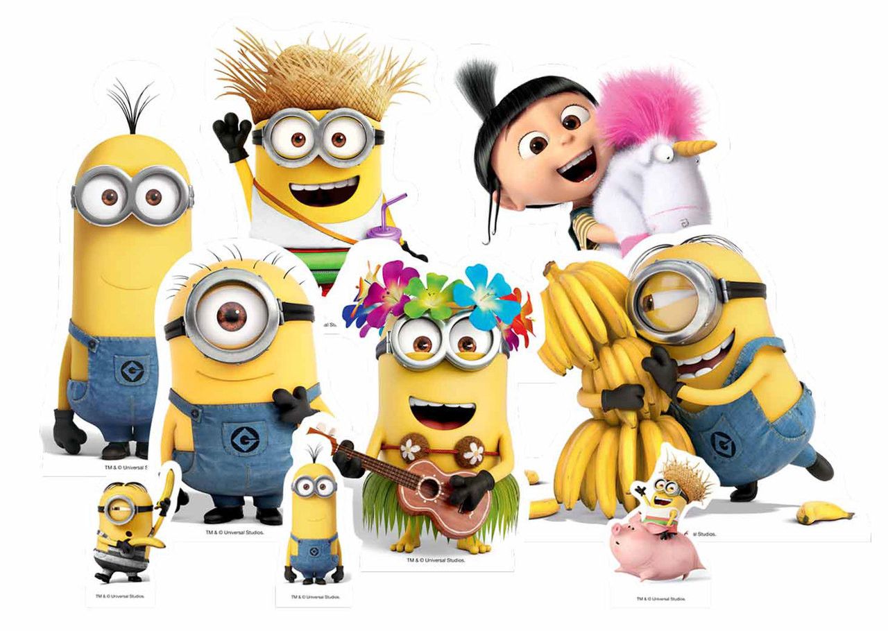 1280x910 Mischievous Minions from Despicable Me Table Top Cardboard Cutouts Party Pack of 9