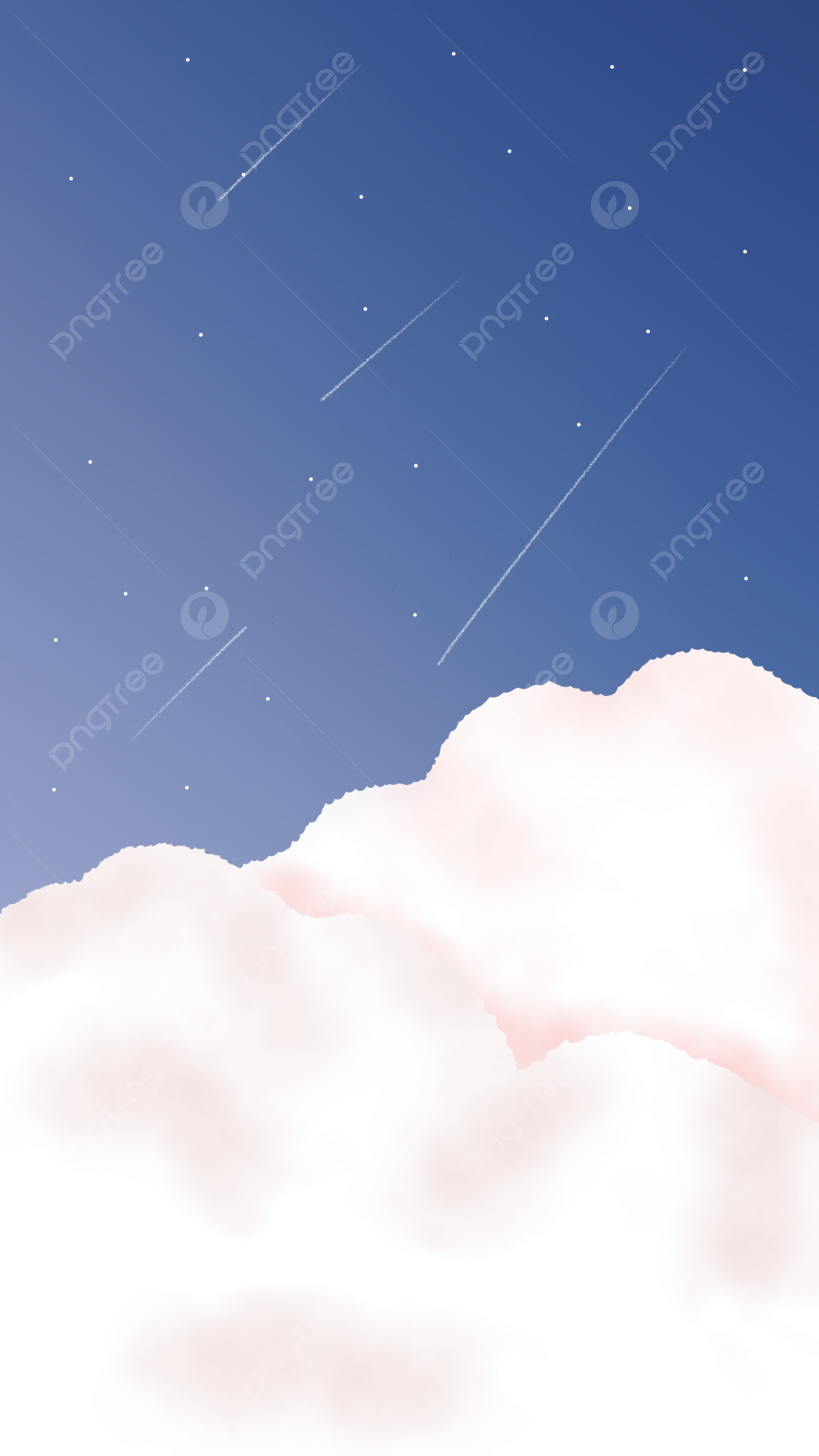 1200x2133 Starry Skies And Pink Clouds Wallpaper Background Wallpaper Image For Free Download