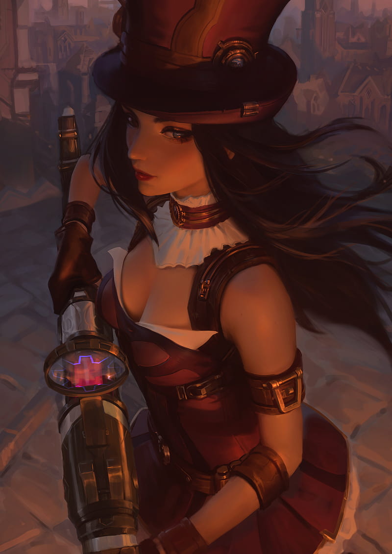 800x1131 League of Legends, Caitlyn (League of Legends), PC gaming, video game art, video game girls, HD phone wallpaper