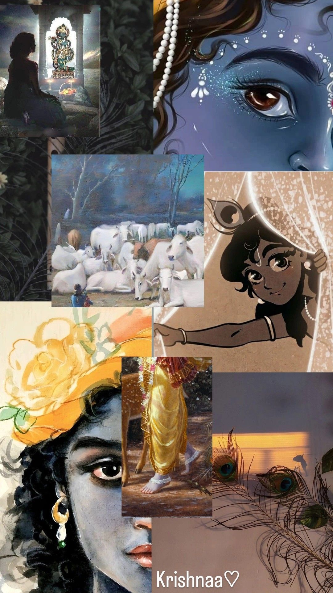 1080x1920 Aesthetic Krishna Wallpaper