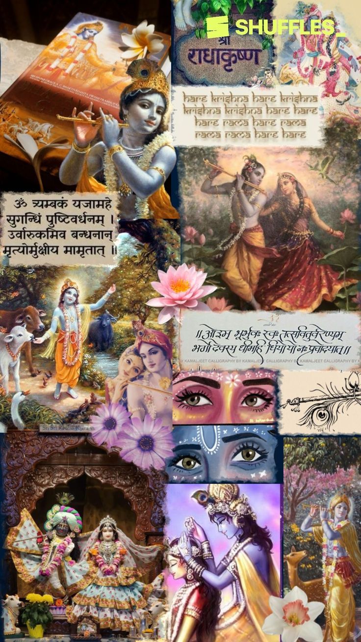 736x1308 Shri krishna collage. Wallpaper background radha krishna, Krishna vision board, Indian aesthetic wallpaper