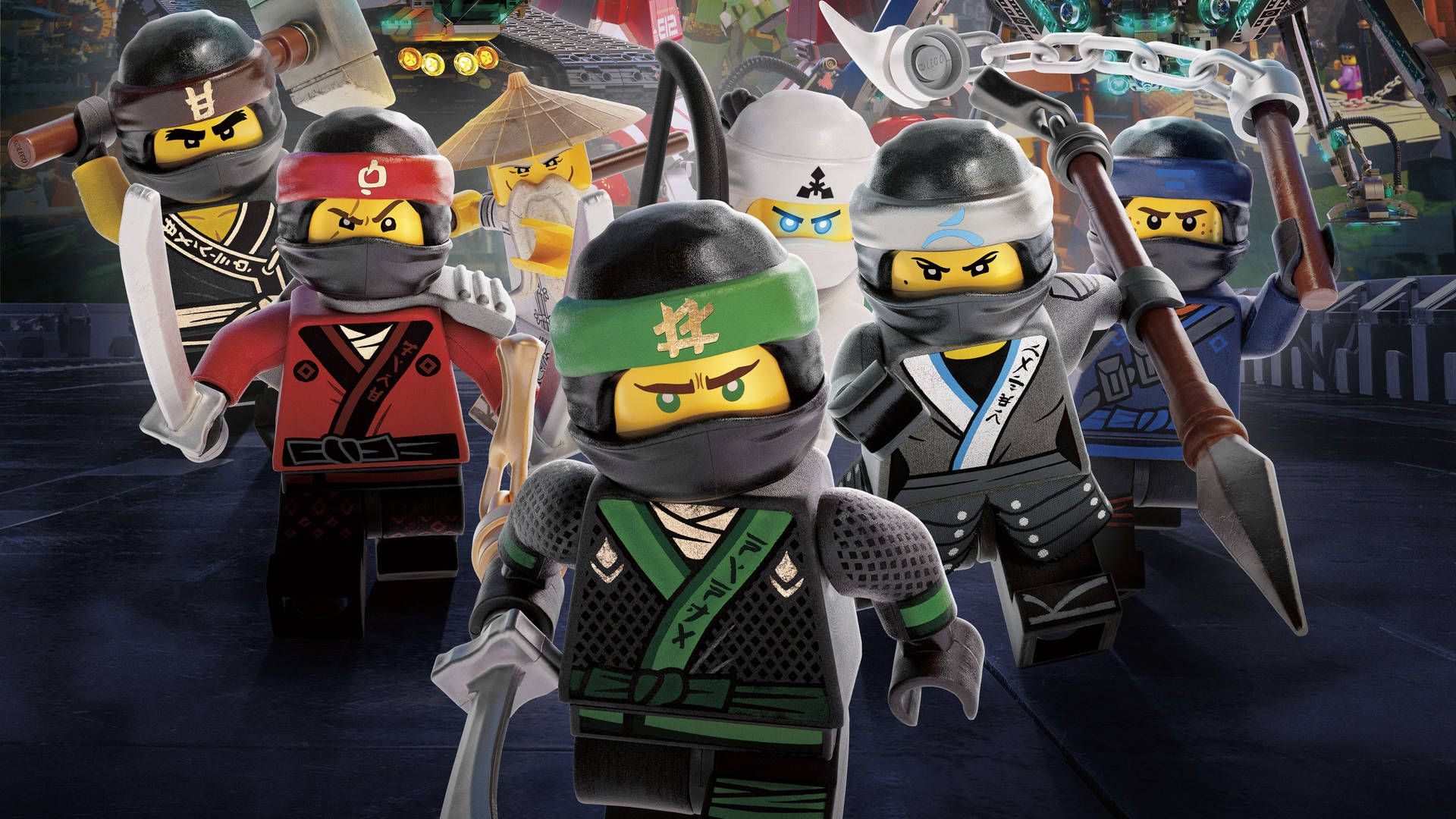 1920x1080 Download Lego Ninjago Elemental Coloured Suit Wallpaper