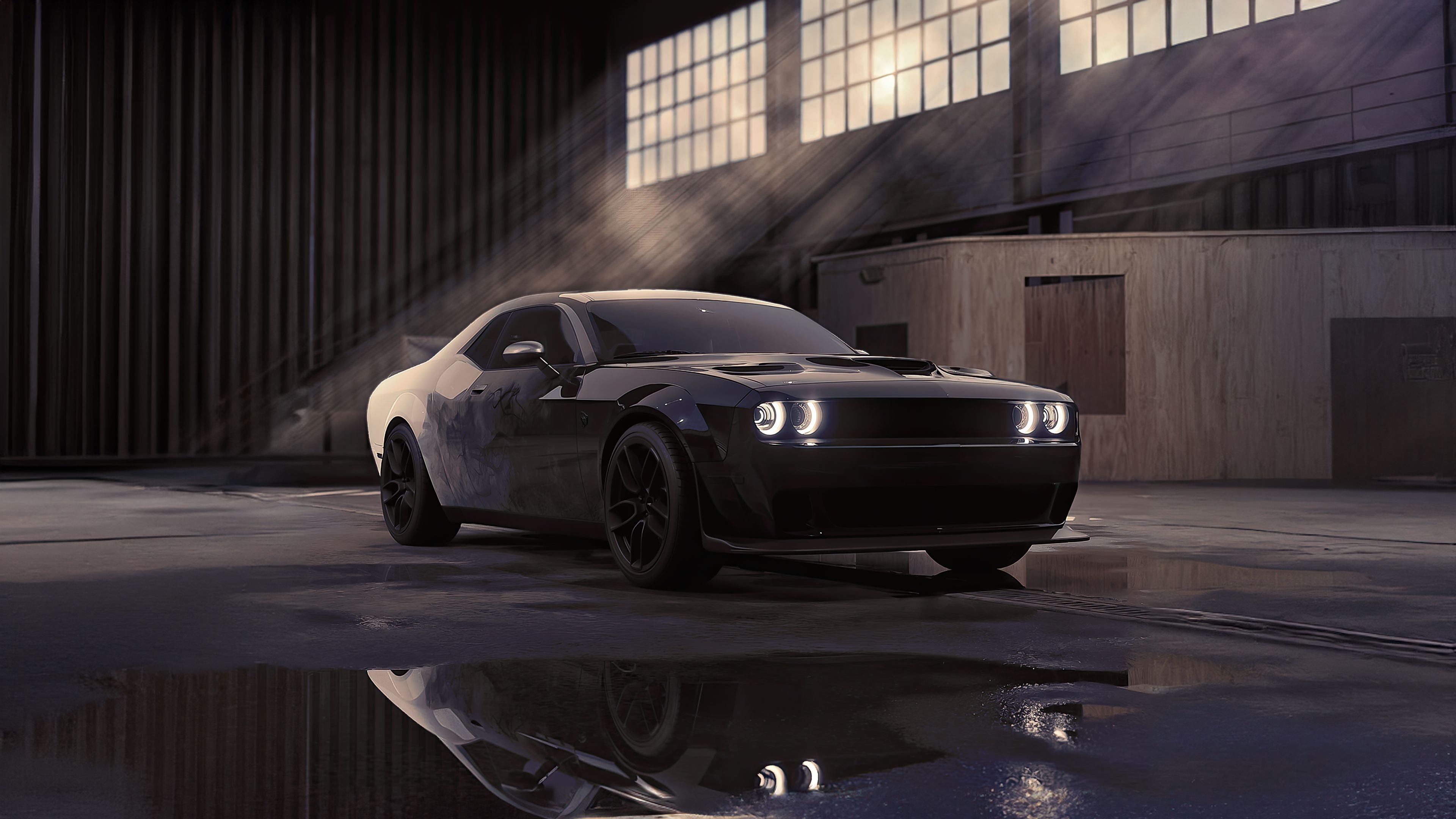 3840x2160 Matte Black Dodge Challenger 4k Wallpaper, HD Cars Wallpaper, 4k Wallpaper, Image, Background, Photos and Picture